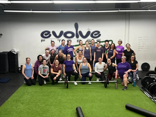 Evolve Fitness members at a charity workout