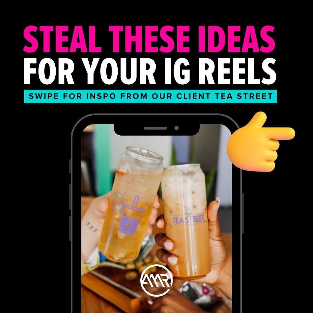 Bringing you the TEA in the form of ✨Instagram Reels Content Inspo✨ from one of our favorite clients, @TeaStreetDenver! Steal any of these ideas for your next post.

#AMRDigital #ReelsInspo #VideoInspo #ReelsInspiration #ReelsIdeas #TeaStreet #TeaStr