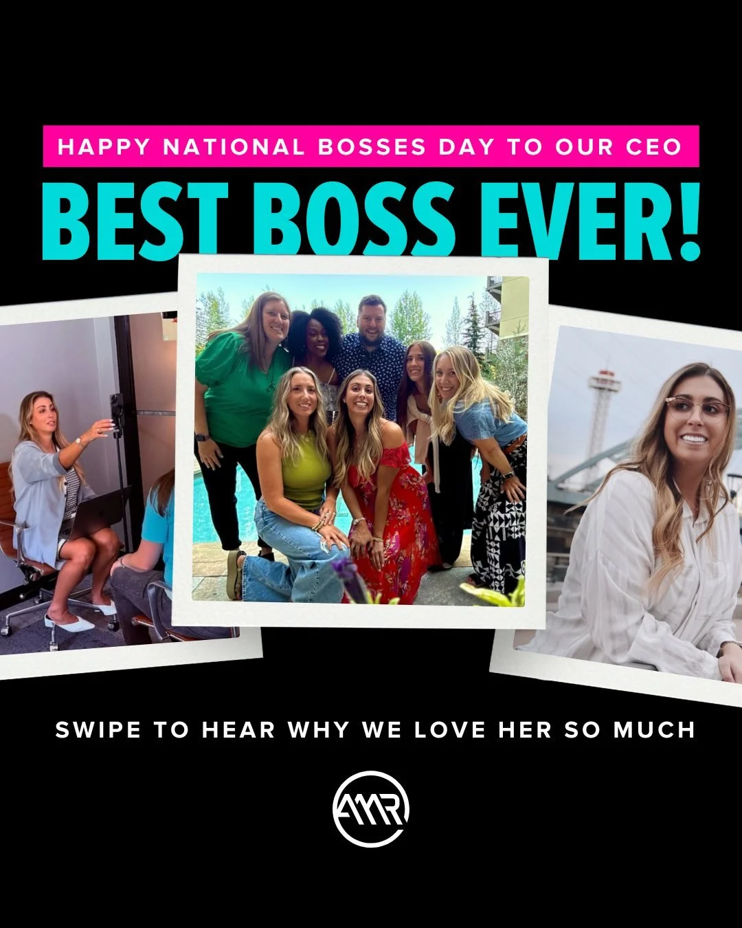 Happy National Bosses Day to our fearless leader, Analiese!

AMR Digital isn't just named after you; it's a reflection of your values. The integrity, passion, and creativity you bring to your work are built into the very foundation of this company, a