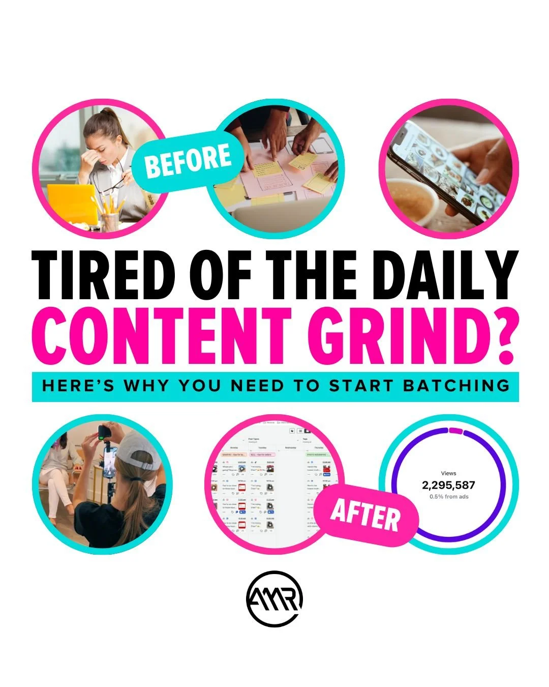 It&rsquo;s 10:00 p.m. You just got home. You realize you still haven&rsquo;t filmed a reel for tomorrow. And now you&rsquo;re doomscrolling TikTok looking for fresh ideas. 

Sound familiar? 

What if you could spend a single Sunday afternoon getting 