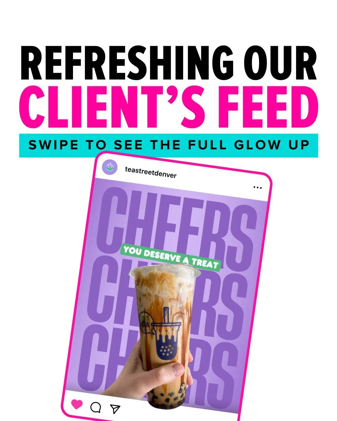 We gave one of our lovely clients @teastreetdenver a facelift, and it&rsquo;s honestly SLAYING. 🥳

This is proof that with all our clients, old and new, we don&rsquo;t just refresh your feed and walk away. Even the best brands out there don&rsquo;t 