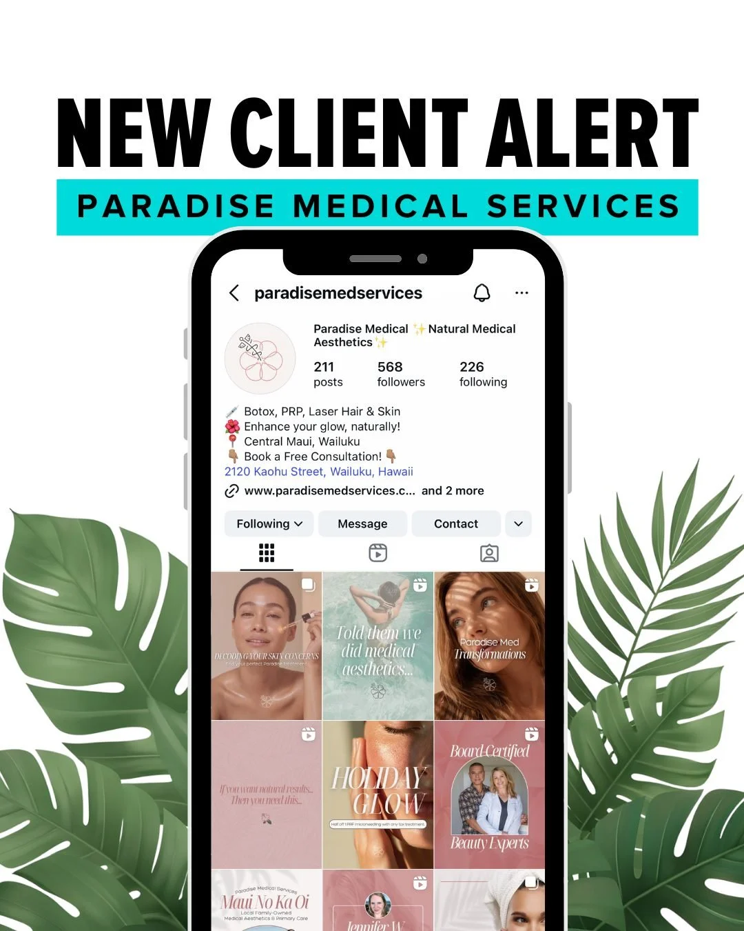Everyone say &lsquo;Aloha&rsquo; to one of our newest clients, @paradisemedservices! 🌺 Hailing from Maui (trying not to get jealous as we type this 😭), Paradise Med is a local, family-owned medical aesthetics clinic that offers holistic, natural ae