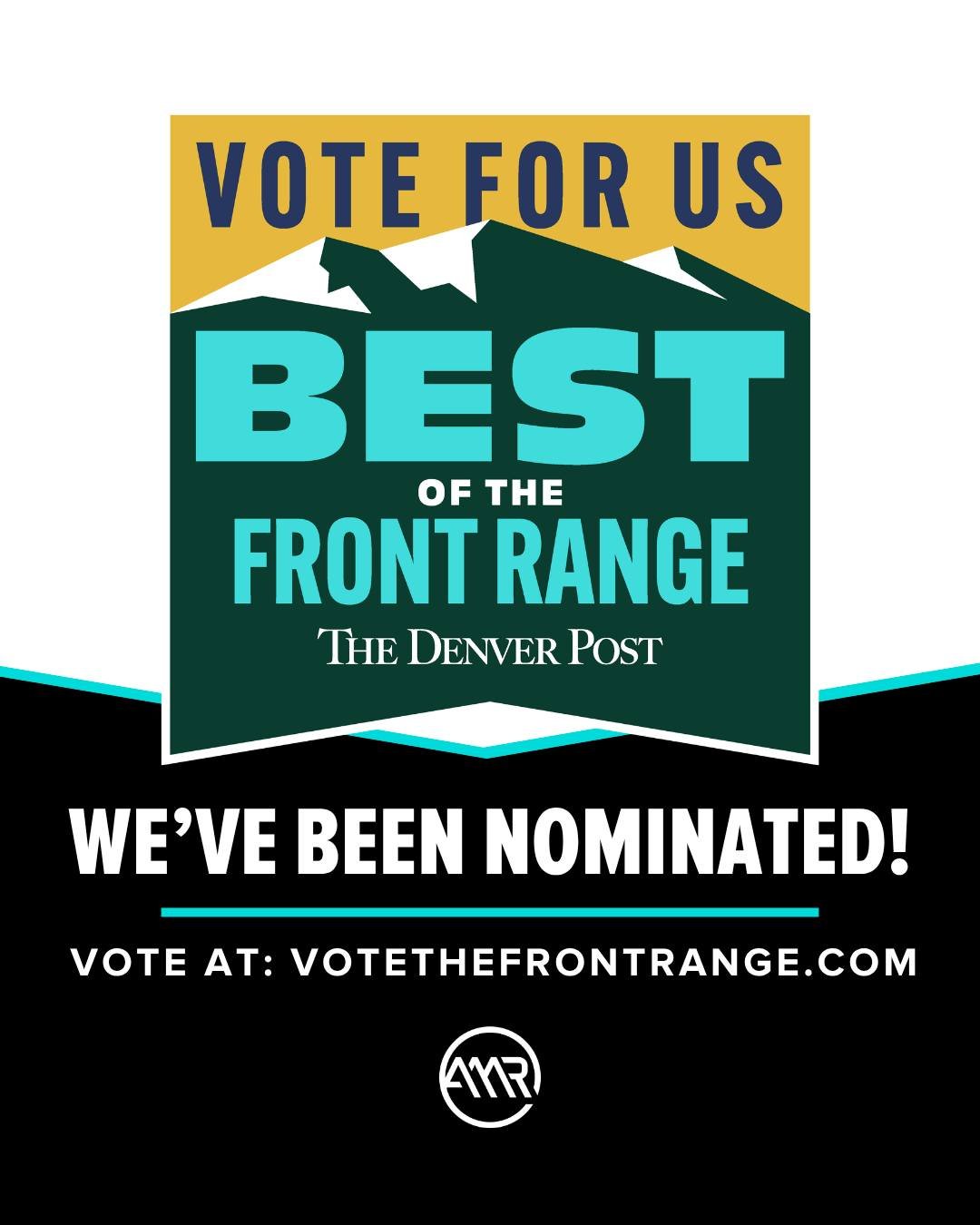 HUGE NEWS: AMR has been nominated for 2026 Best of the Front Range by @DenverPost! 🥳 

We are insanely proud of our team and honored just to be nominated among some of the best agencies in Colorado. If you have a spare minute, we would love for you 