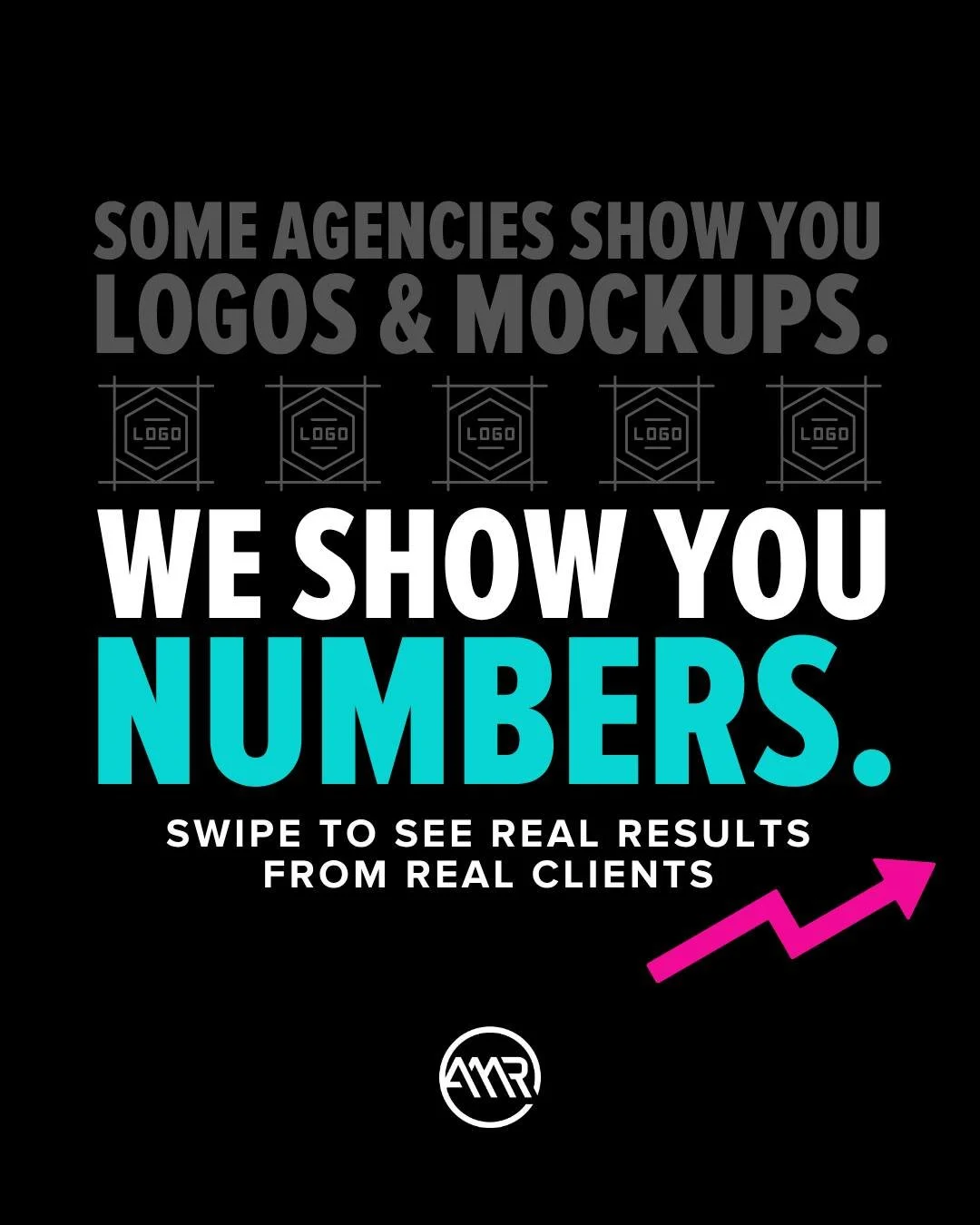 Most agencies will just show you a portfolio of work. We like to take it a step further and be super transparent. 

Yes, these are the actual numbers.

These kinds of numbers don&rsquo;t come from hopping on viral trends or putting hundreds of dollar