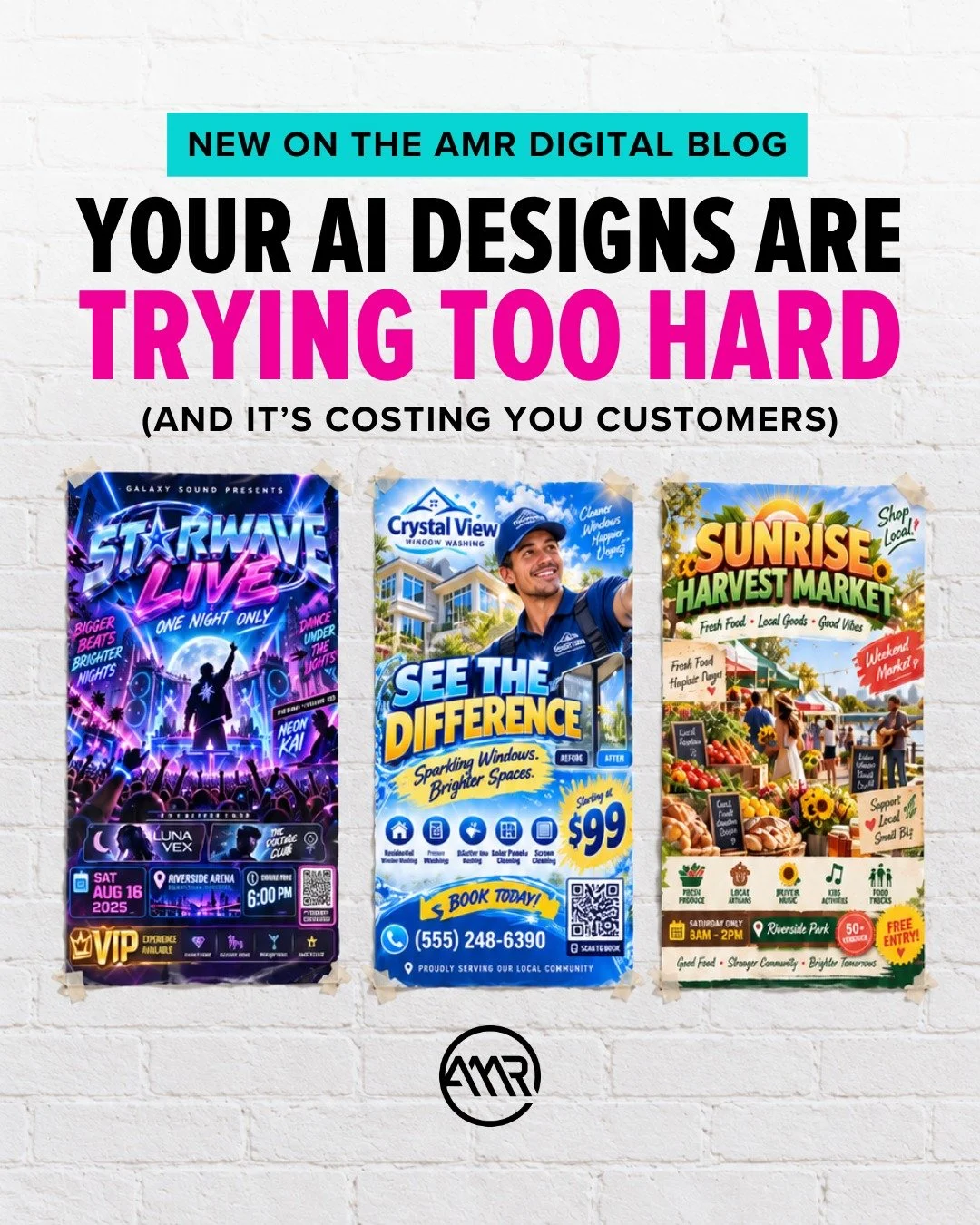 AI can make your graphics look polished in seconds.

The problem? It can also make them look exactly like everyone else&rsquo;s. 👀

Too many fonts. Too much information. Suspiciously perfect photos. Designs that technically follow the rules&hellip; 