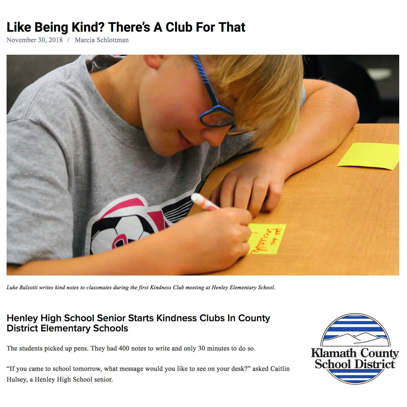 High School Senior Starts Elementary Kindness Clubs.jpg