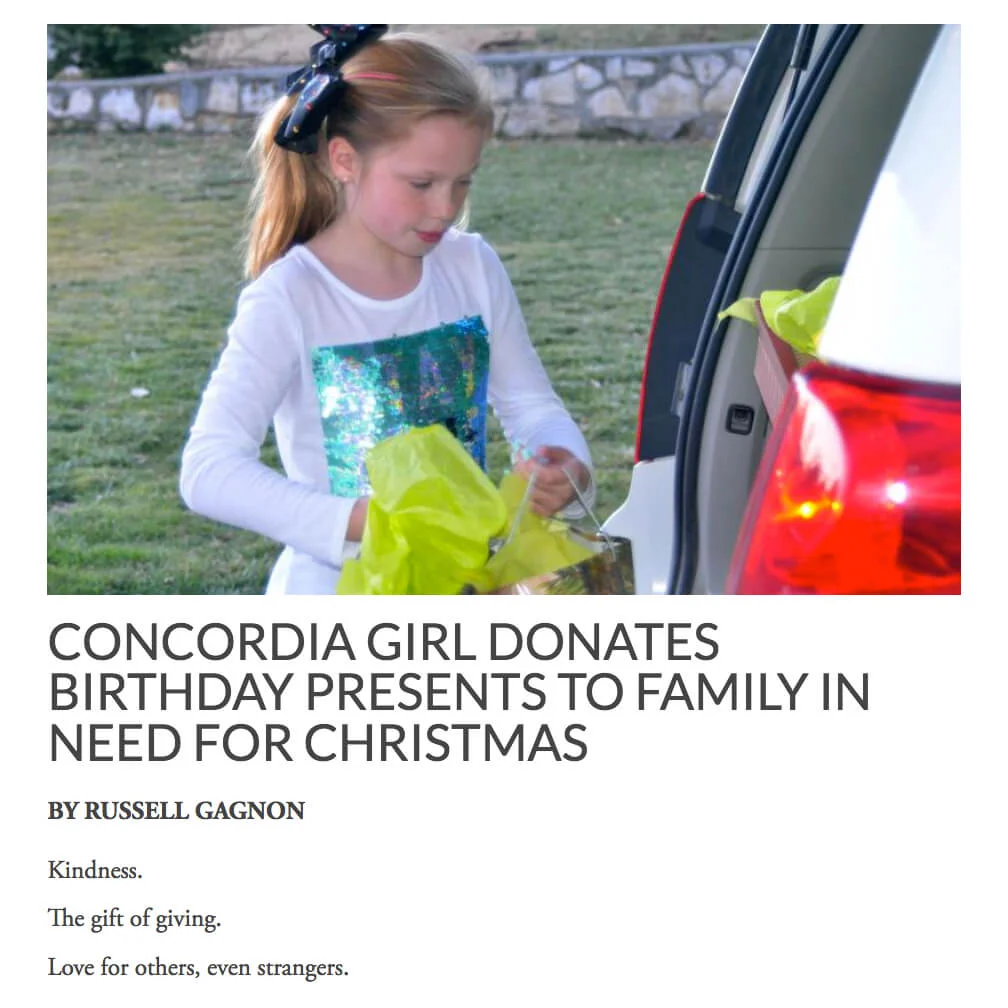 Girl Donates Birthday Presents at Christmas.jpg