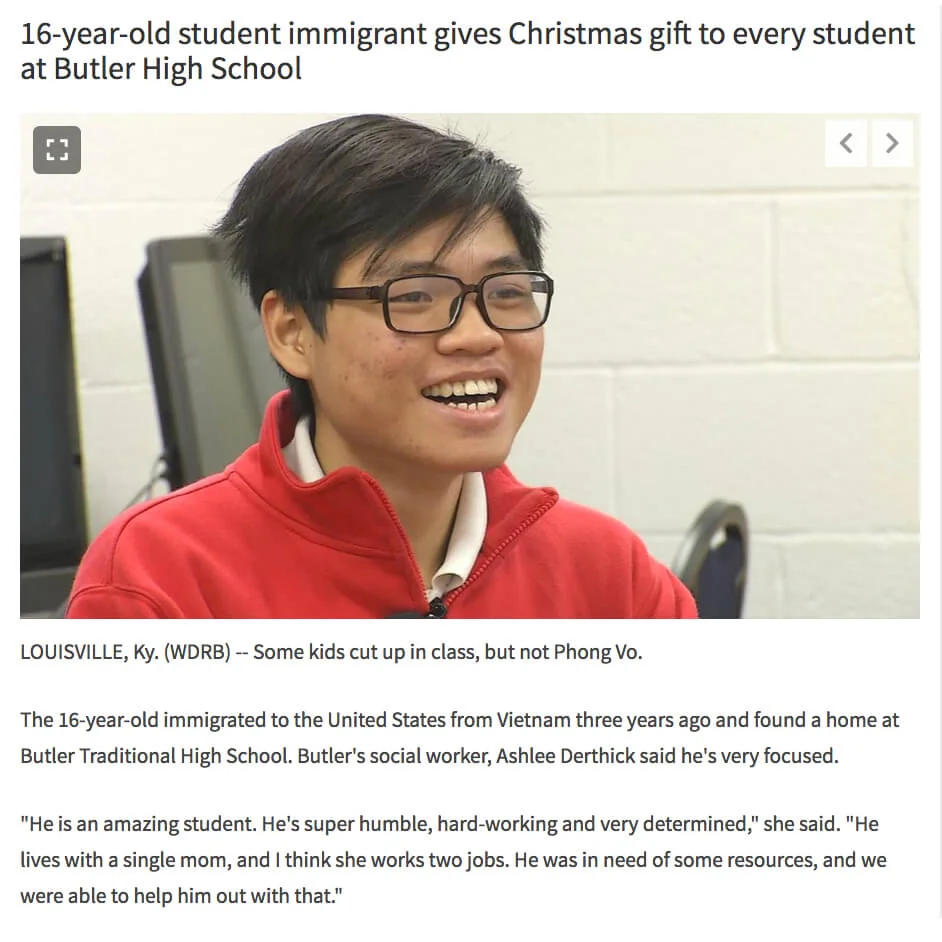 Student Makes Paper Cranes for Classmates