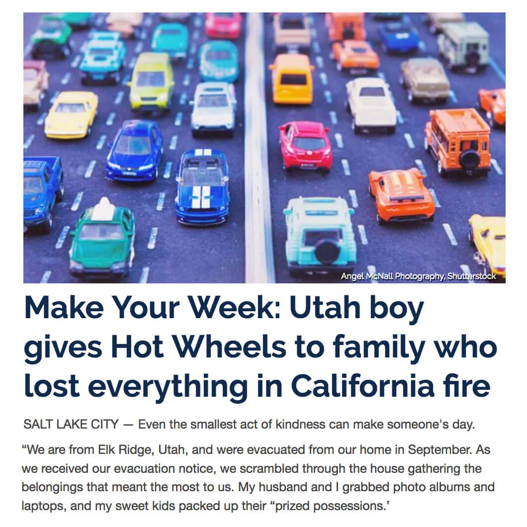 Boy Donates Hot Wheels After Fire