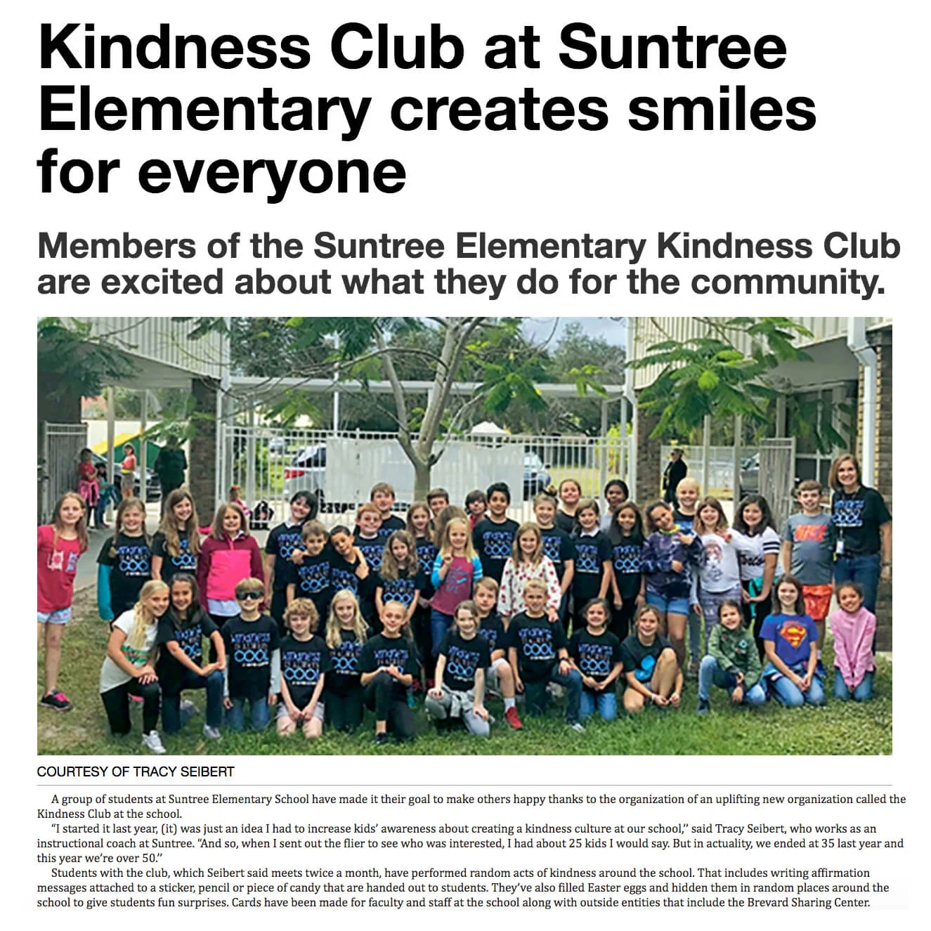 Suntree Elementary Kindness Club