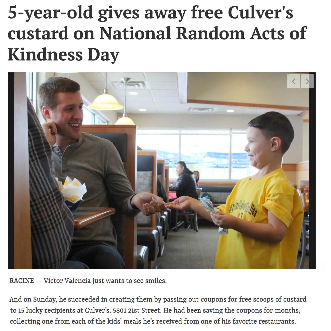 Culvers Coupons Kindness Day