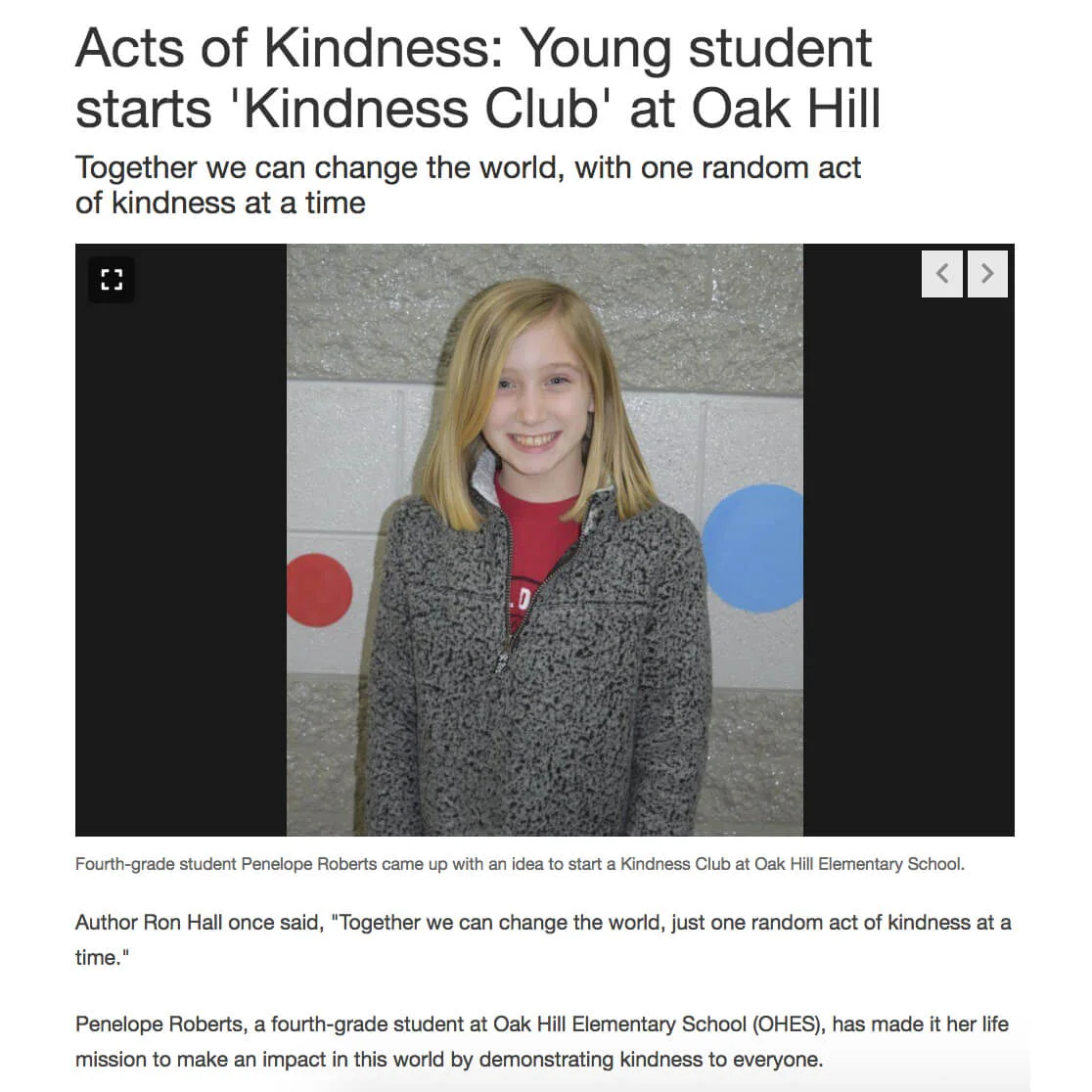 Oak Hill Kindness Club