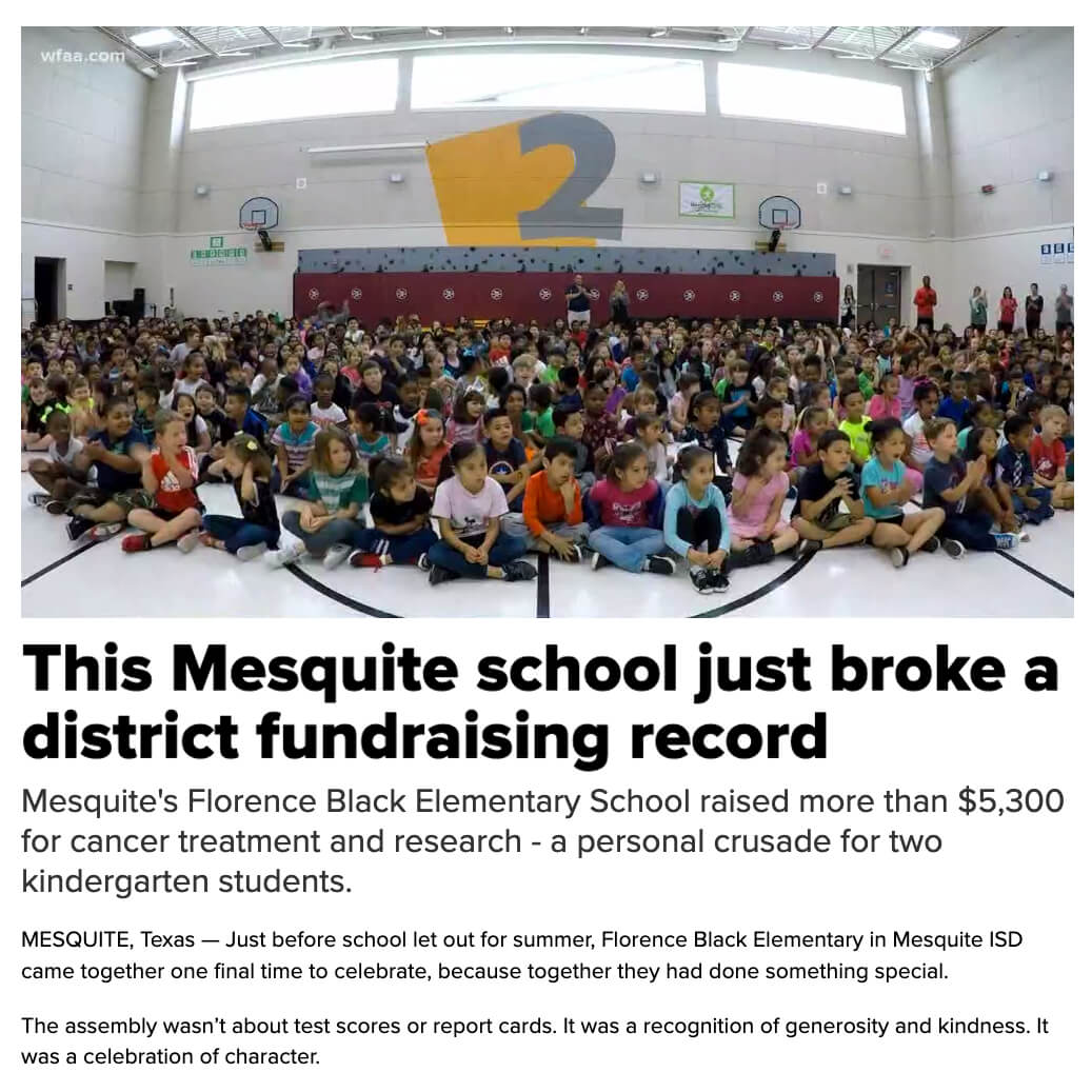 Mesquite Fundraising Record
