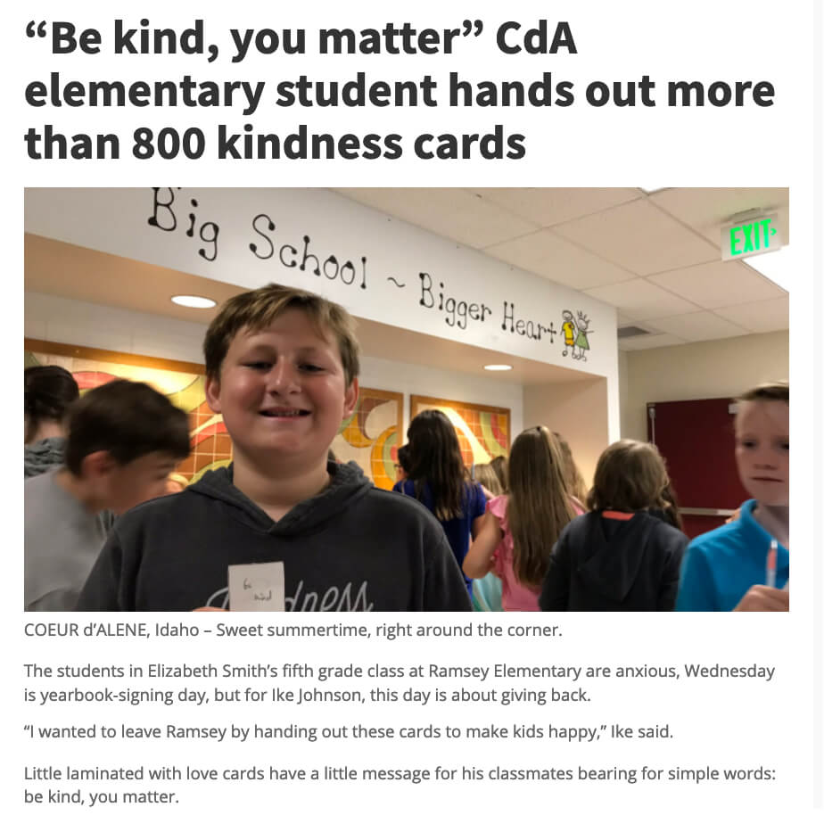 Be Kind You Matter Cards