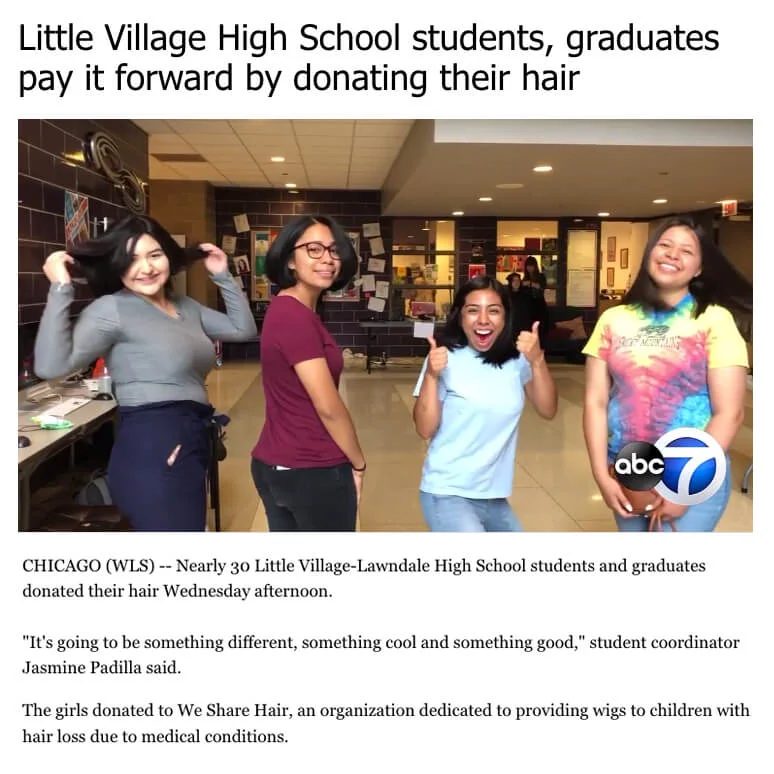 30 Students Donate Hair
