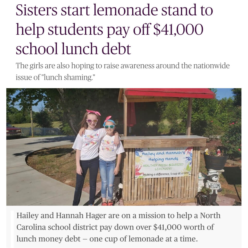 Lemonade Stand for School Lunch