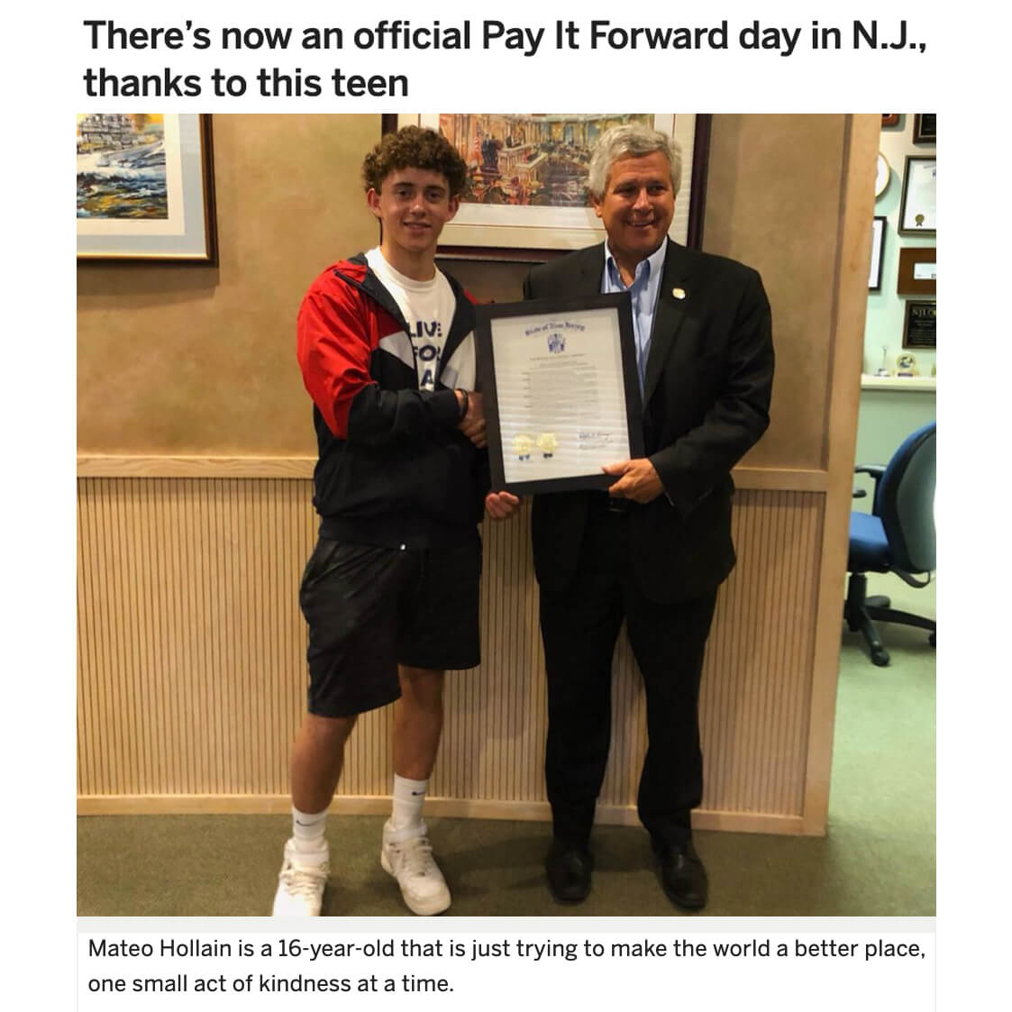 Pay it Forward Day NJ