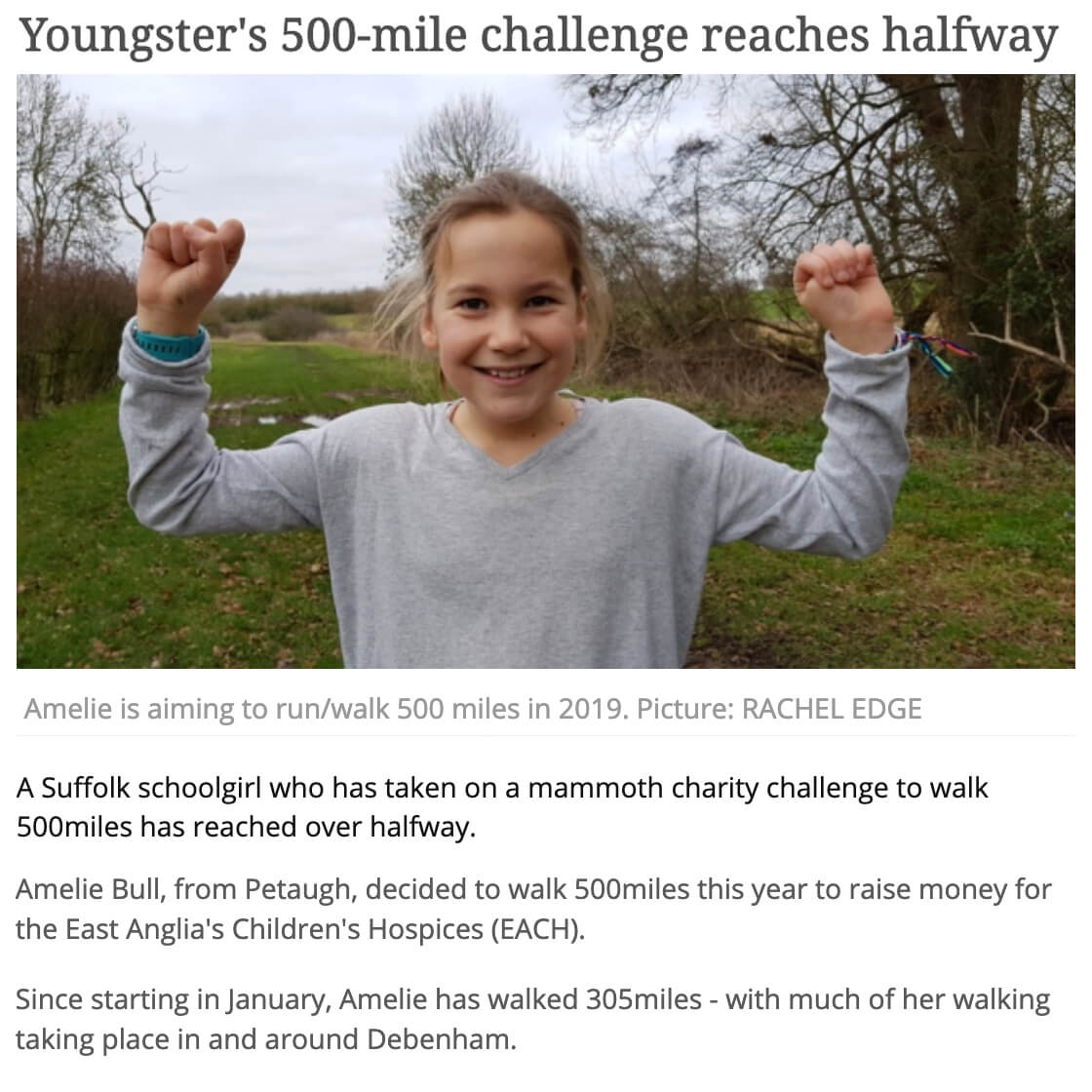 Amelie 500 Mile Challenge