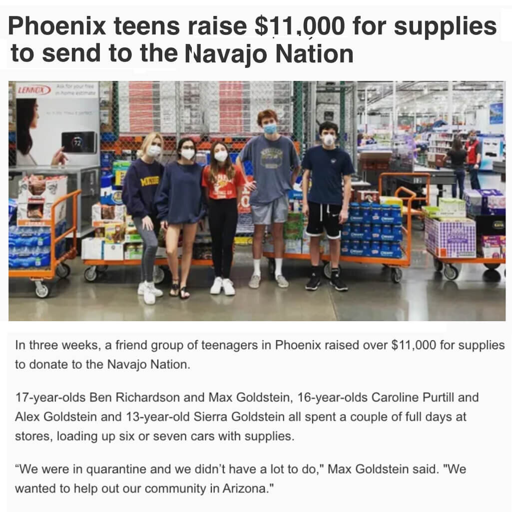 Supplies for the Navajo Nation
