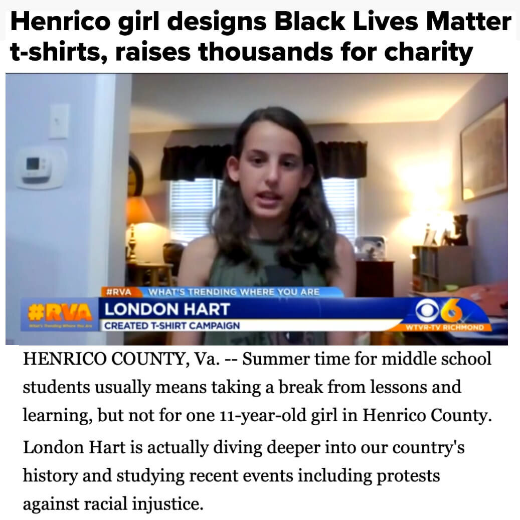 London's Black Lives Matter T-shirts