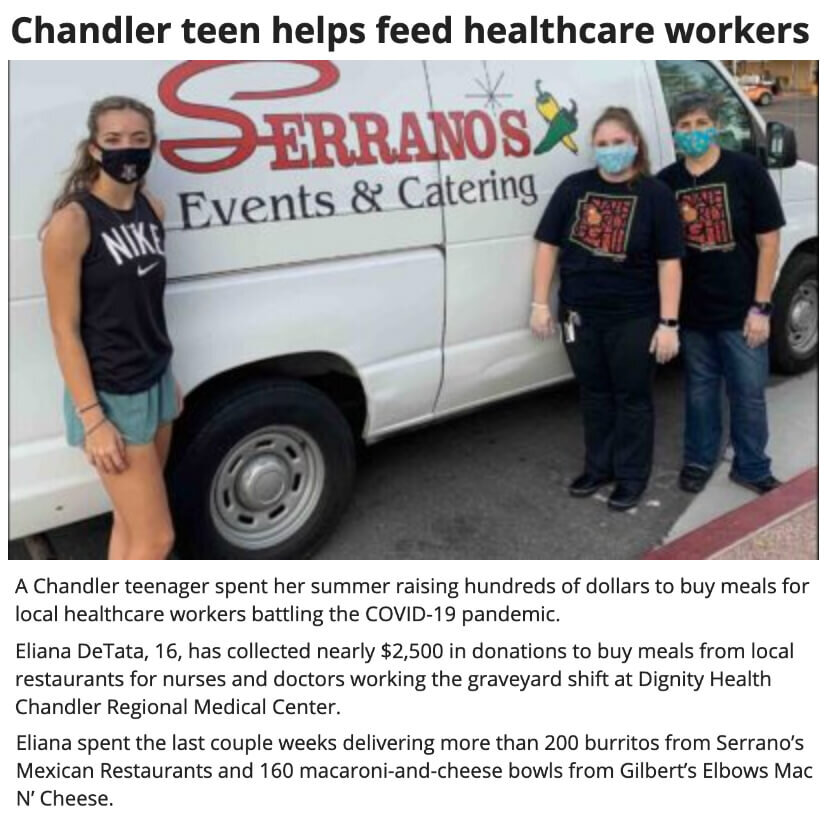 Eliana Meals for Healthcare Workers
