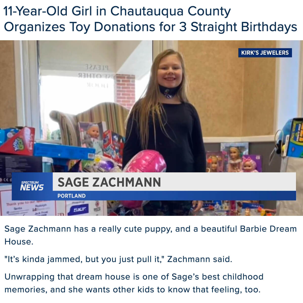 Three Years of Birthday Toy Donations