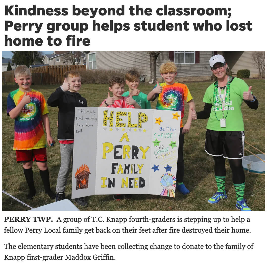 Perry Fundraiser for Classmate Lost Home in Fire