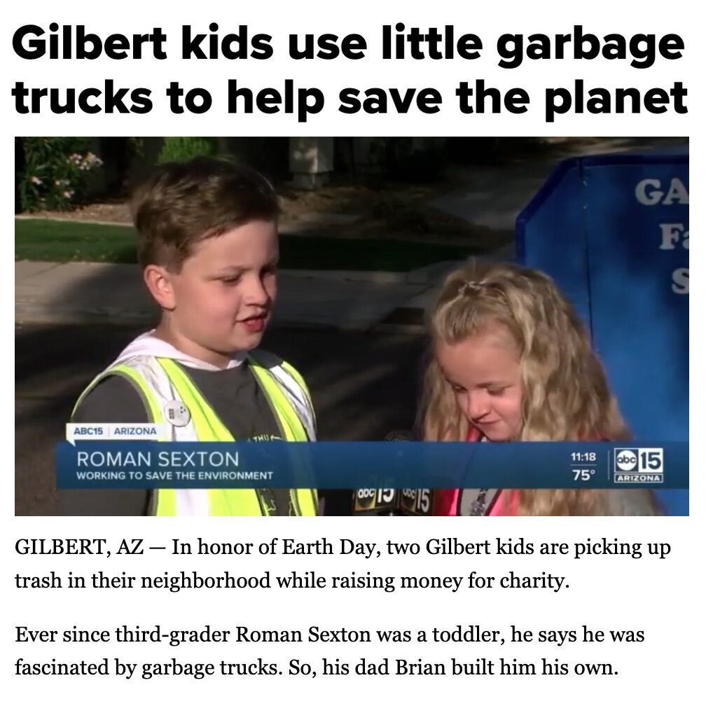 Trash Truck for Earth Day