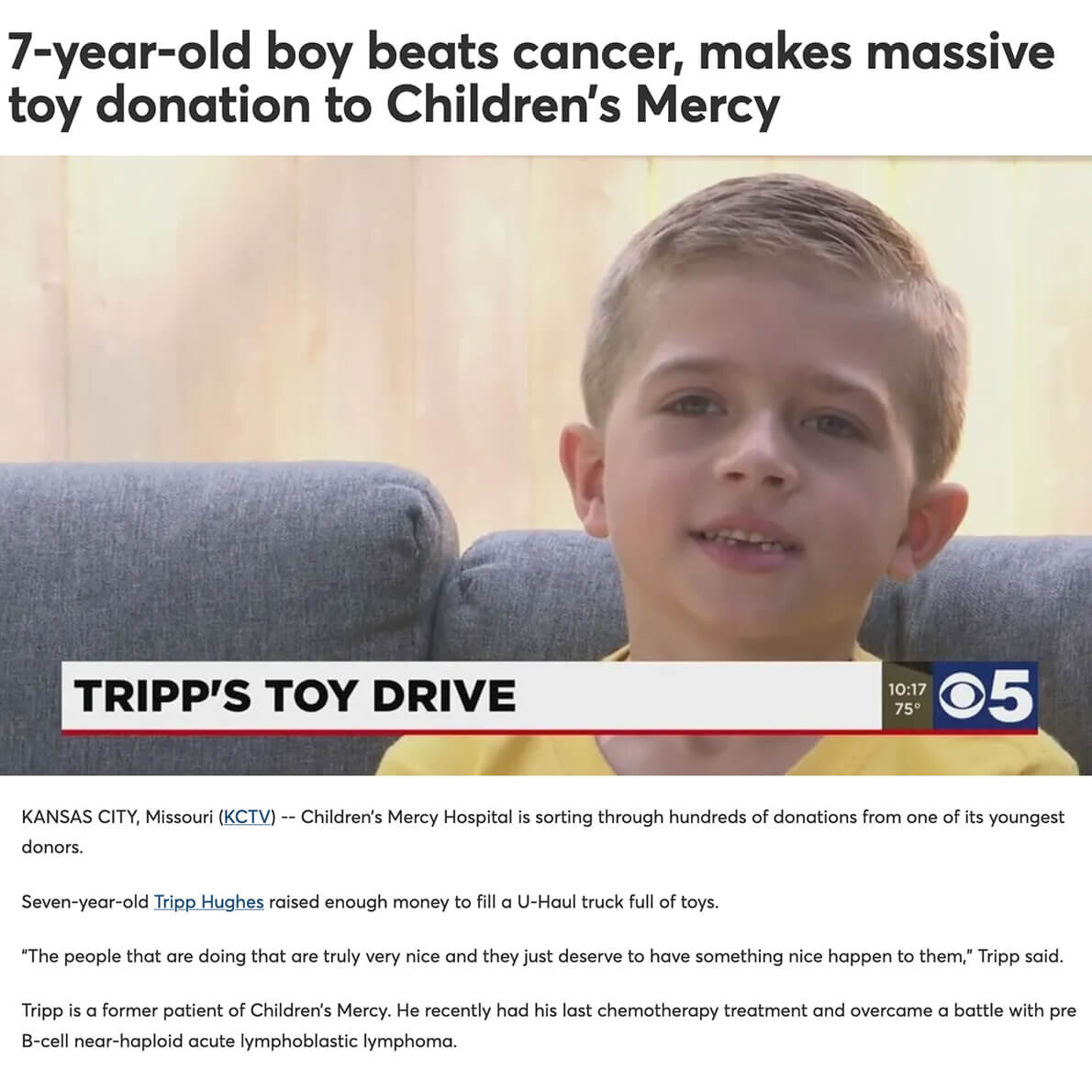 Tripp's Toy Drive