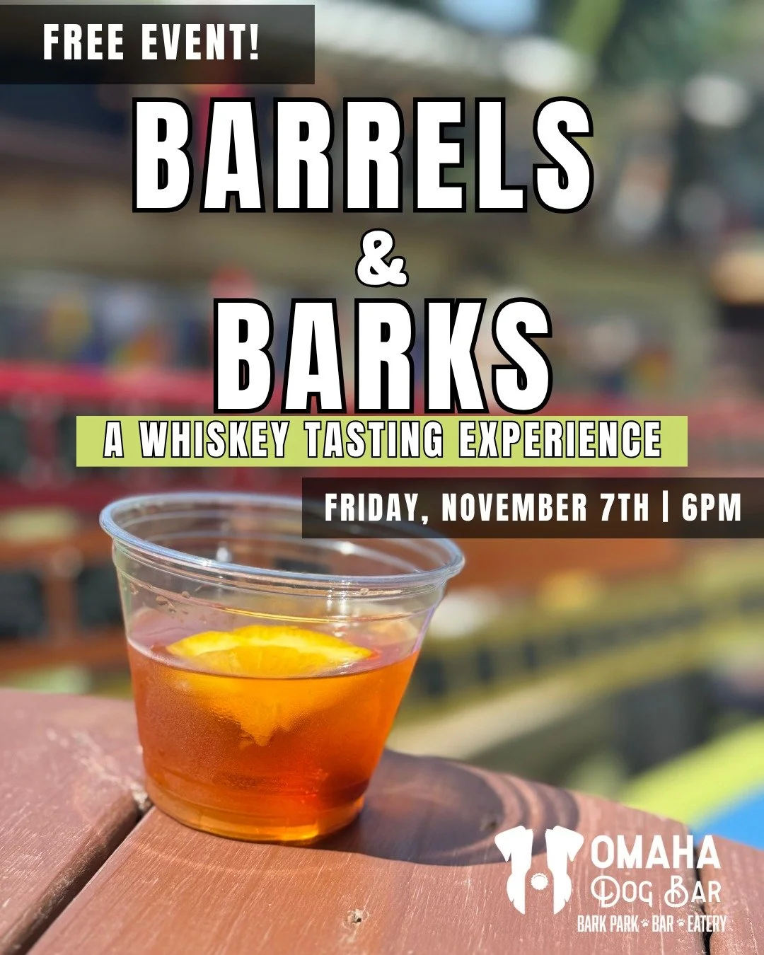 🥃 Whiskey Night at ODB ~ this Friday! 🐾

Ready to learn what makes whiskey whiskey? Join us for a night of smooth sips and rich stories &mdash; from grain to glass!

Our host will guide you through an educational tasting covering history, mash bill