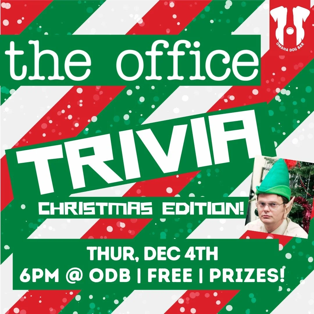 🎅 The Office Trivia: Christmas Edition 🎄

It&rsquo;s time to deck the halls... Scranton style! Join us for The Office Trivia &ndash; Christmas Edition at ODB on Thursday, December 4th at 6PM! 🐶🍸

Test your knowledge of all things Dunder Mifflin &