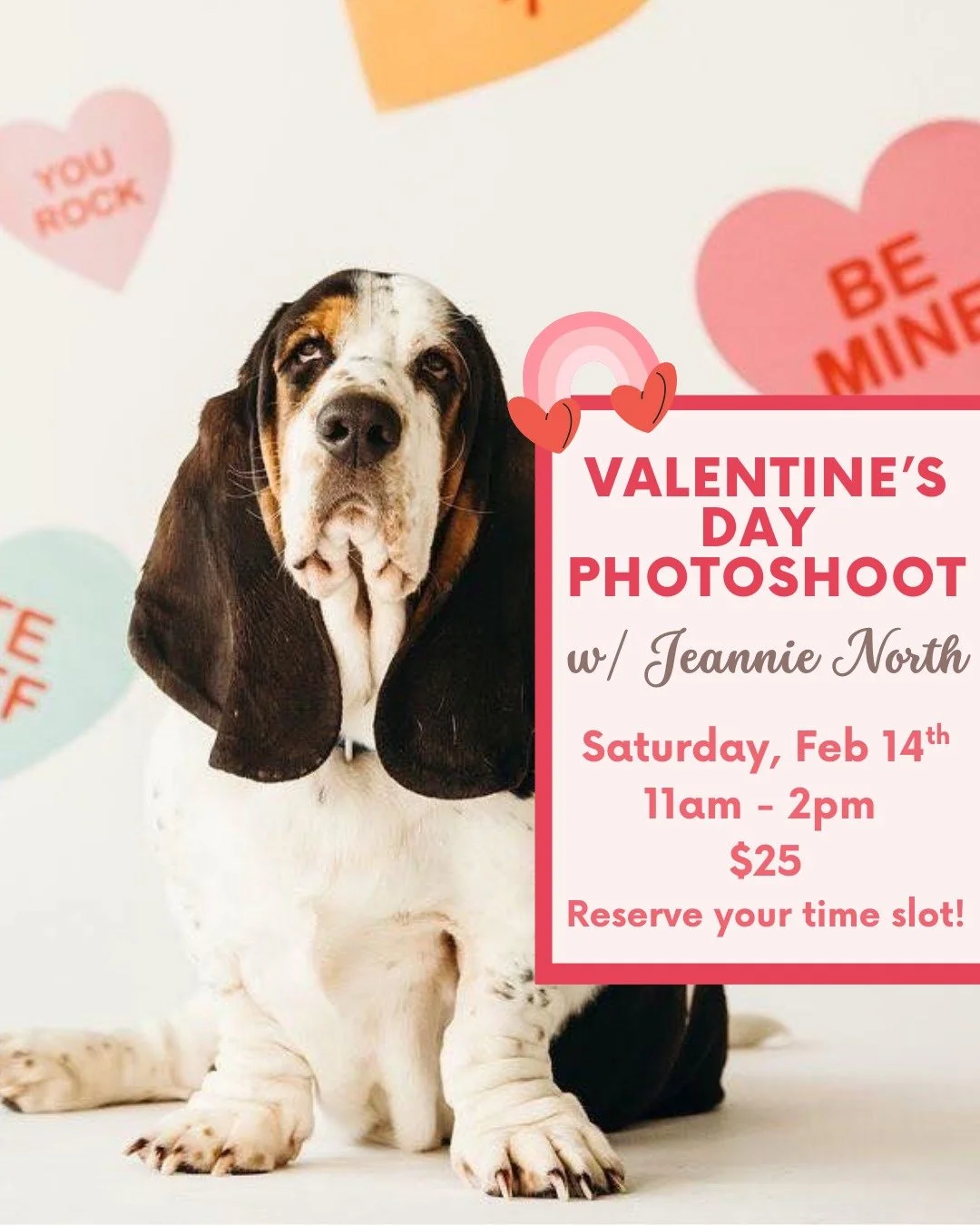 💕 Valentine&rsquo;s Mini Pup Shoot at ODB! 💕
Grab a sweet little photo session with your pup this Valentine&rsquo;s Day!

📅 February 14
⏰ 11:00 AM &ndash; 2:10 PM
📍 The Leash Lounge (indoors) at ODB

💸 $25 Session Includes:
&bull; At least 2 pro