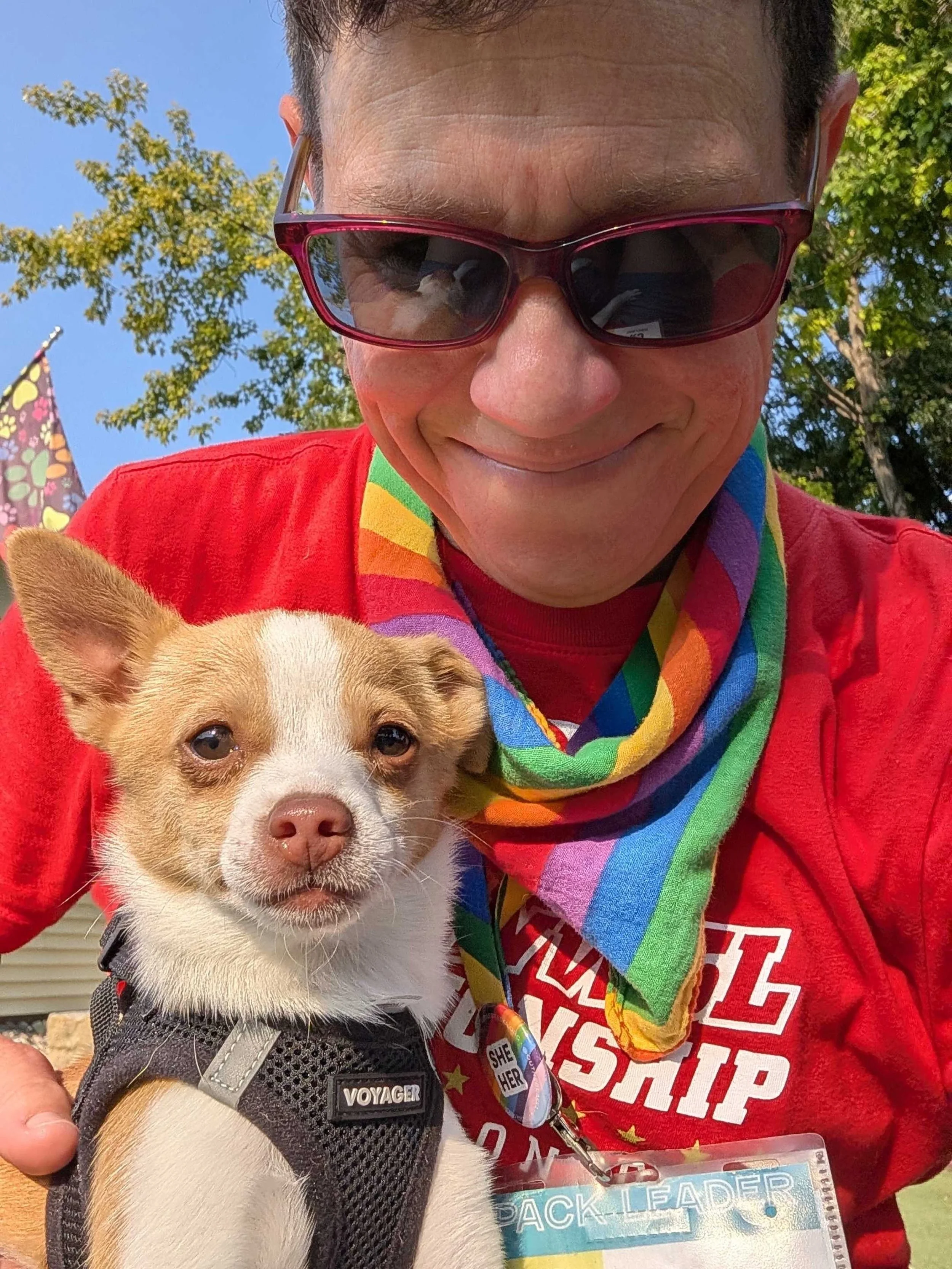 Who loves Puppy Hour more KJ or Bruce? 

Trick question! They love spending time together, no matter the hour!