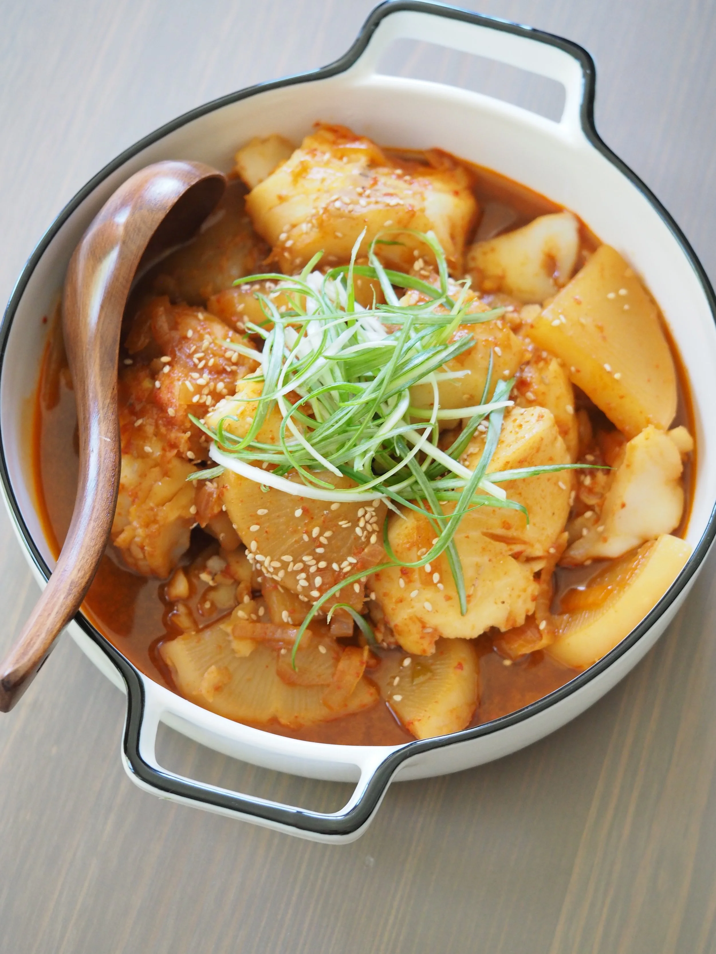 Saengseon Jjim - Braised Fish and Radish in Spicy Sauce