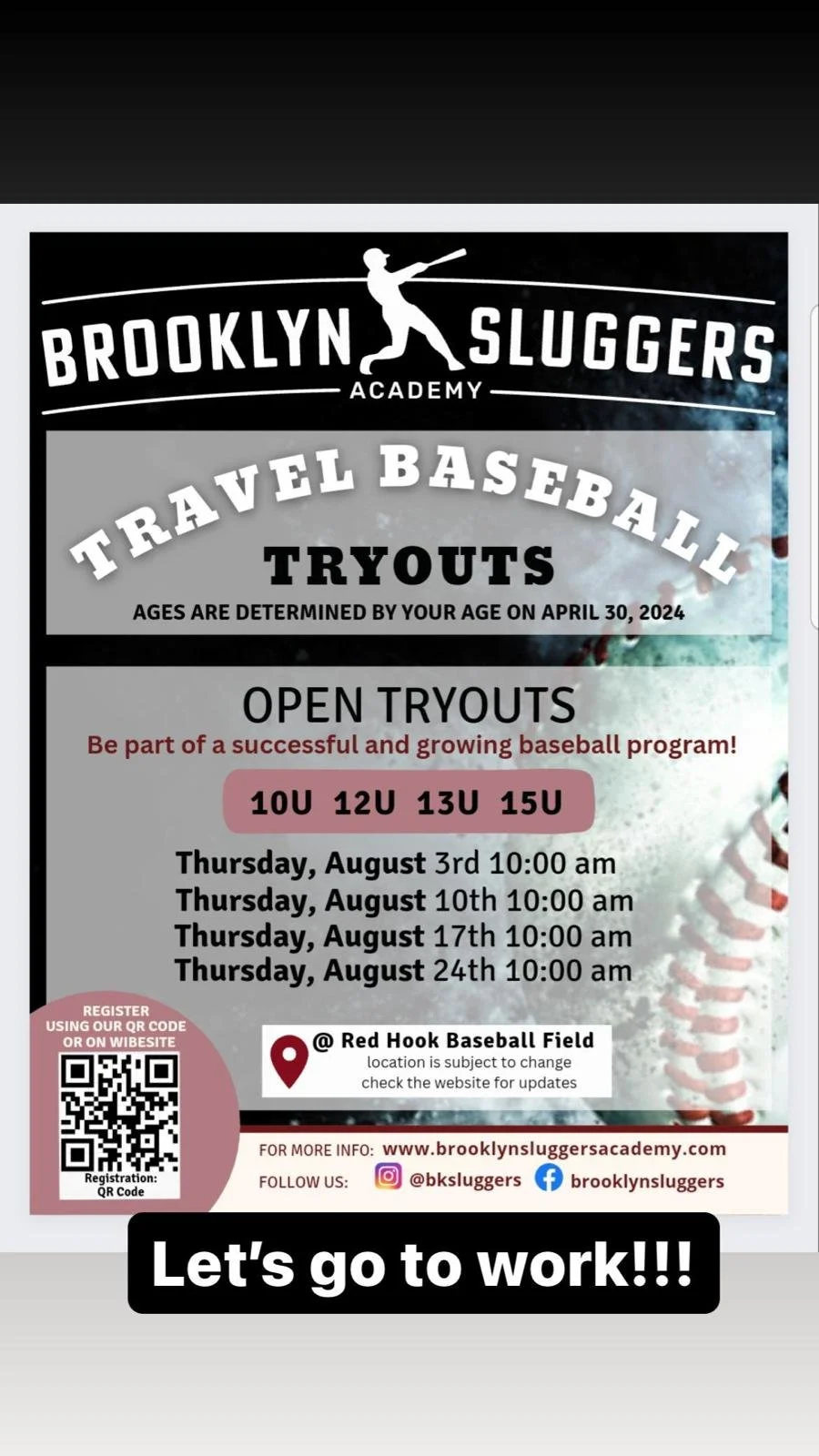 Brooklyn Sluggers Academy Fall Tryout 