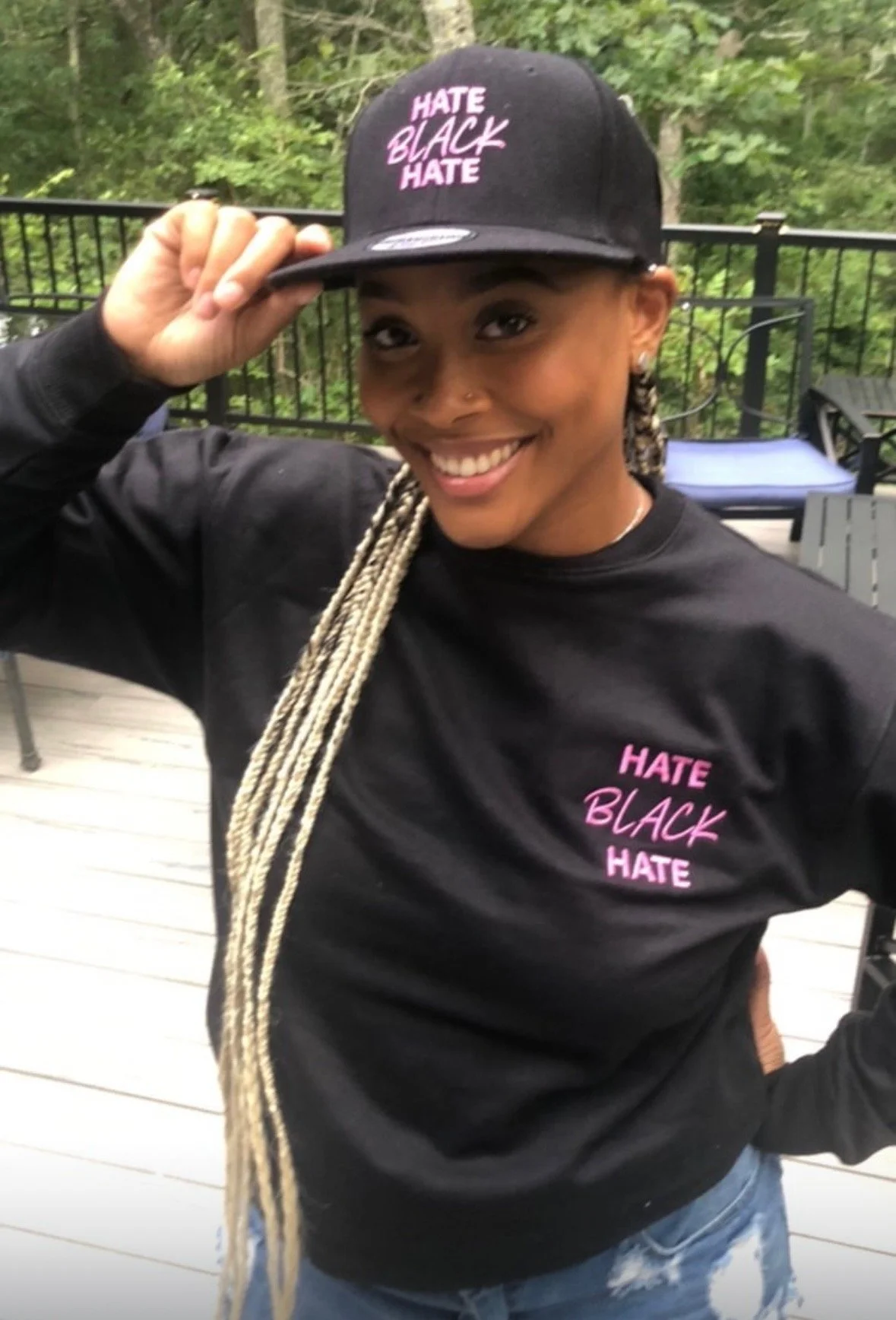 Hate Black Hate Sweat Shirt