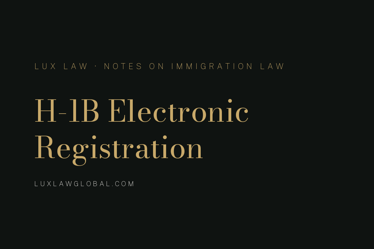 H1B Electronic Registration