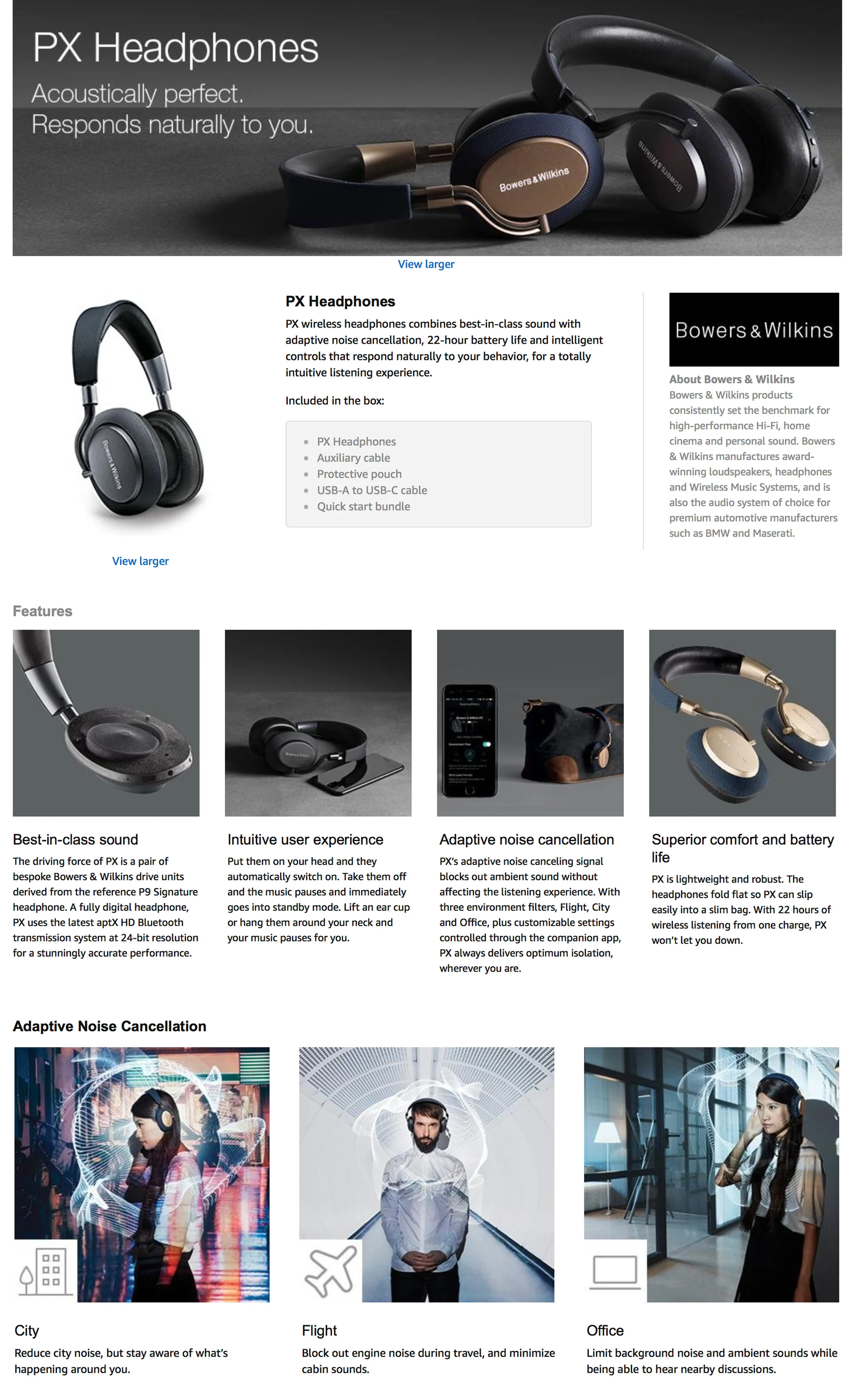 bowers and wilkins px amazon