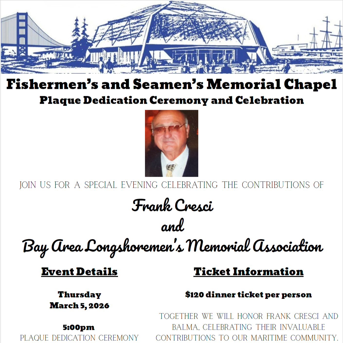 Frank Cresci Plaque Dedication Ceremony and Celebration