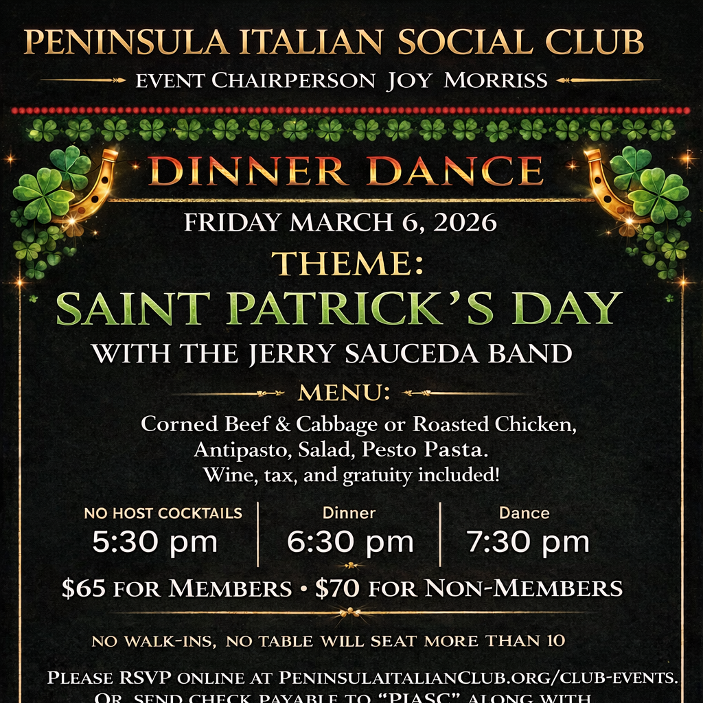 PIASC St Patrick’s Day Dinner Dance