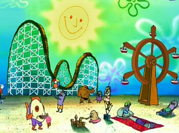 * Notice: Squidward straight posted soaking up rays.
