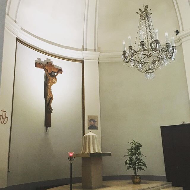 This is the chapel in Paris where Brother Damien discerned to offer his life to go to the Pacific missions in the place of his brother, Father Pamphile, who had a severe illness.  This first photo was taken in July 2019.  A month later, I went to Leu