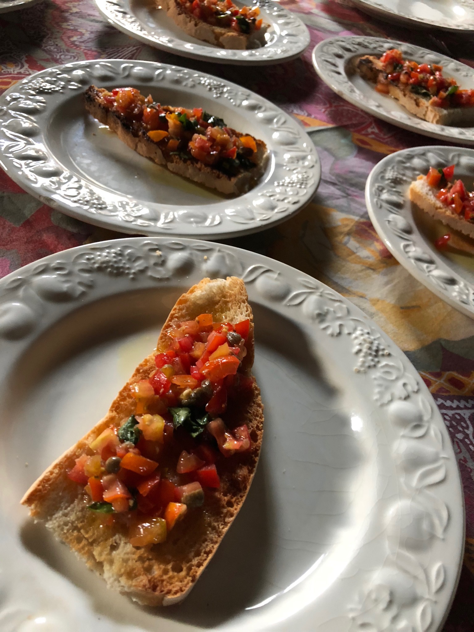 The Bruschetta our Airbnb hosts Ilaria and Marco made for us - so good that we will forever judge bruschetta to this one, and possibly never find any as good as this.