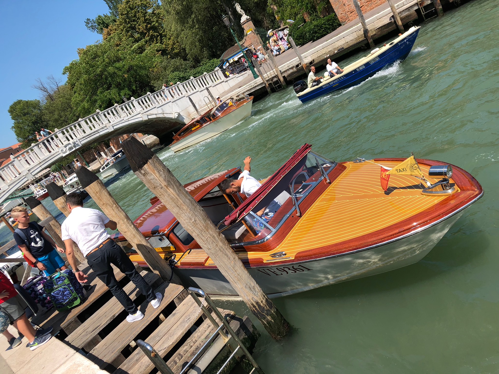 When I think of Venice I used to associate it with gondolas, but TAXIS are my favorite way to go!