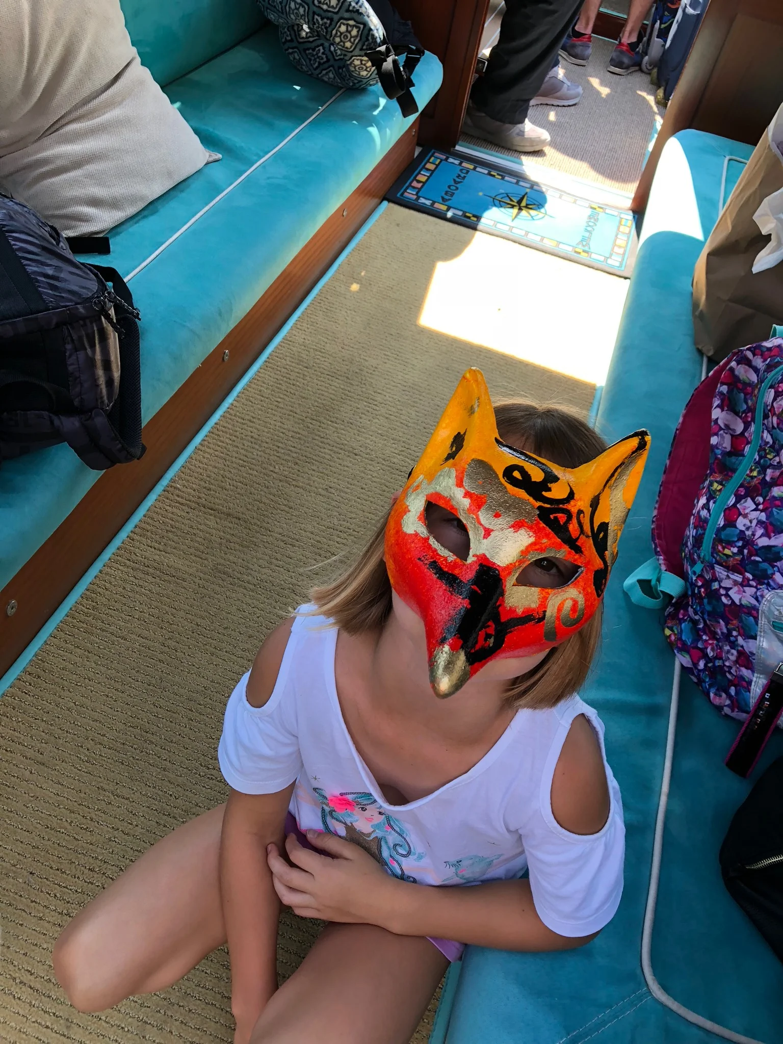 Vivian made her own Carnival Mask at a workshop (where we made 8 masks, all gorgeous!)