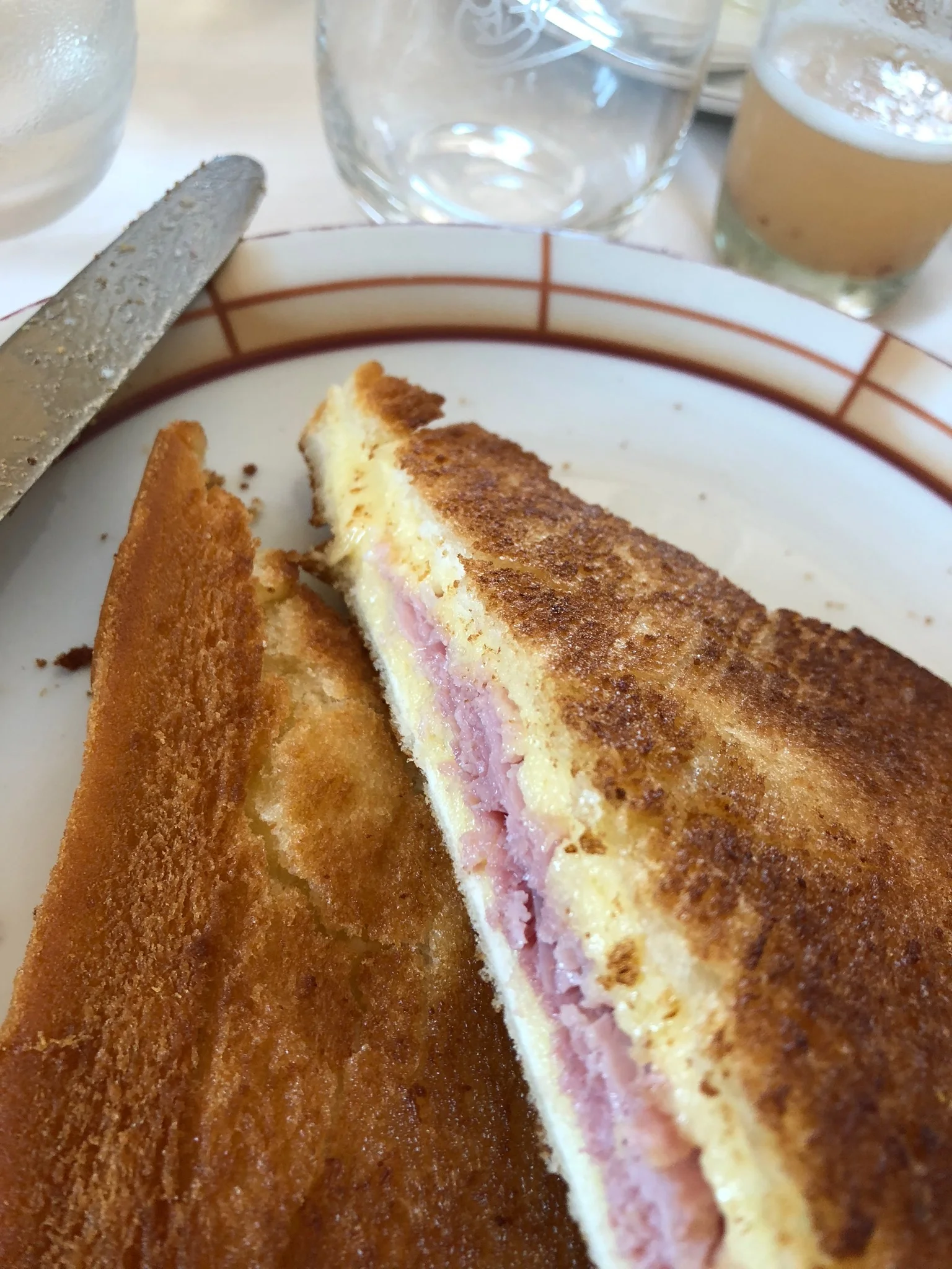 Harry’s Bar Croque-Monsieur & the famous Bellini-delicious although a bit overrated