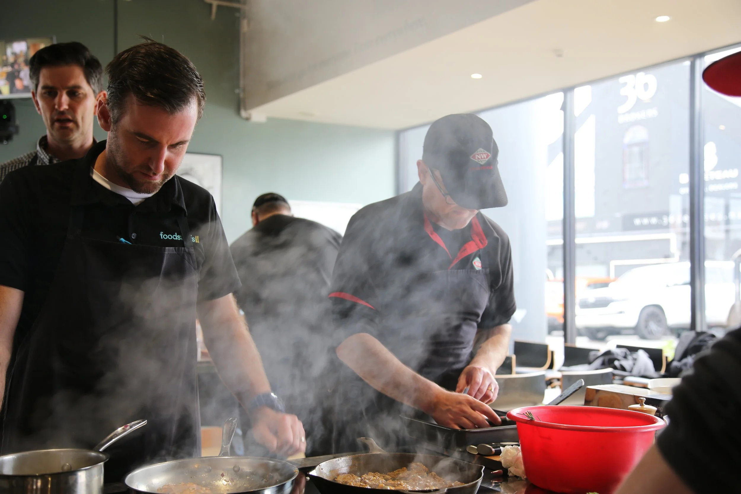 KIWI BUTCHERS TAKE PART IN COOKING CLASS AT HOMELAND
