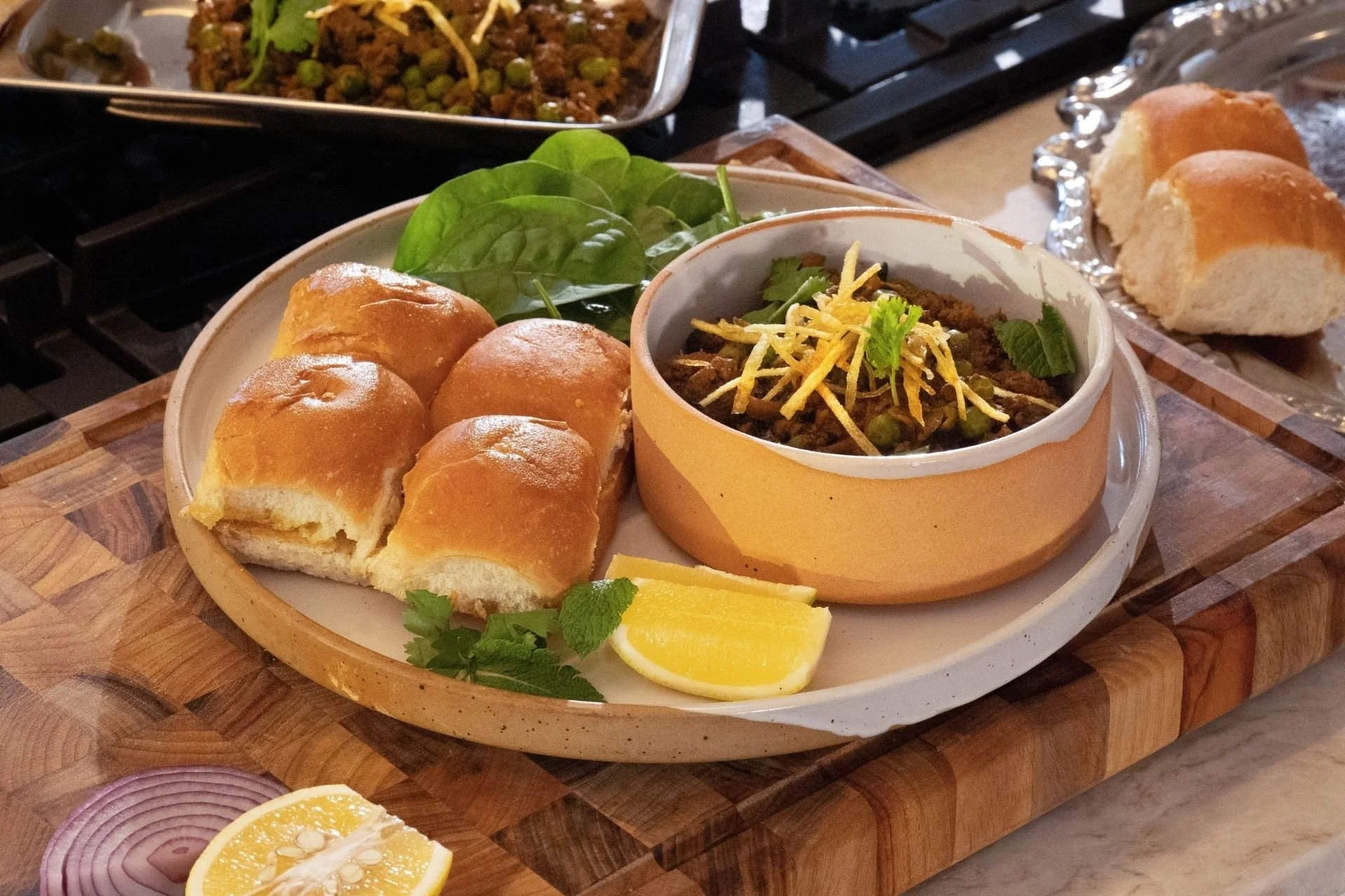 Lamb keema pav by Chetan Pangam