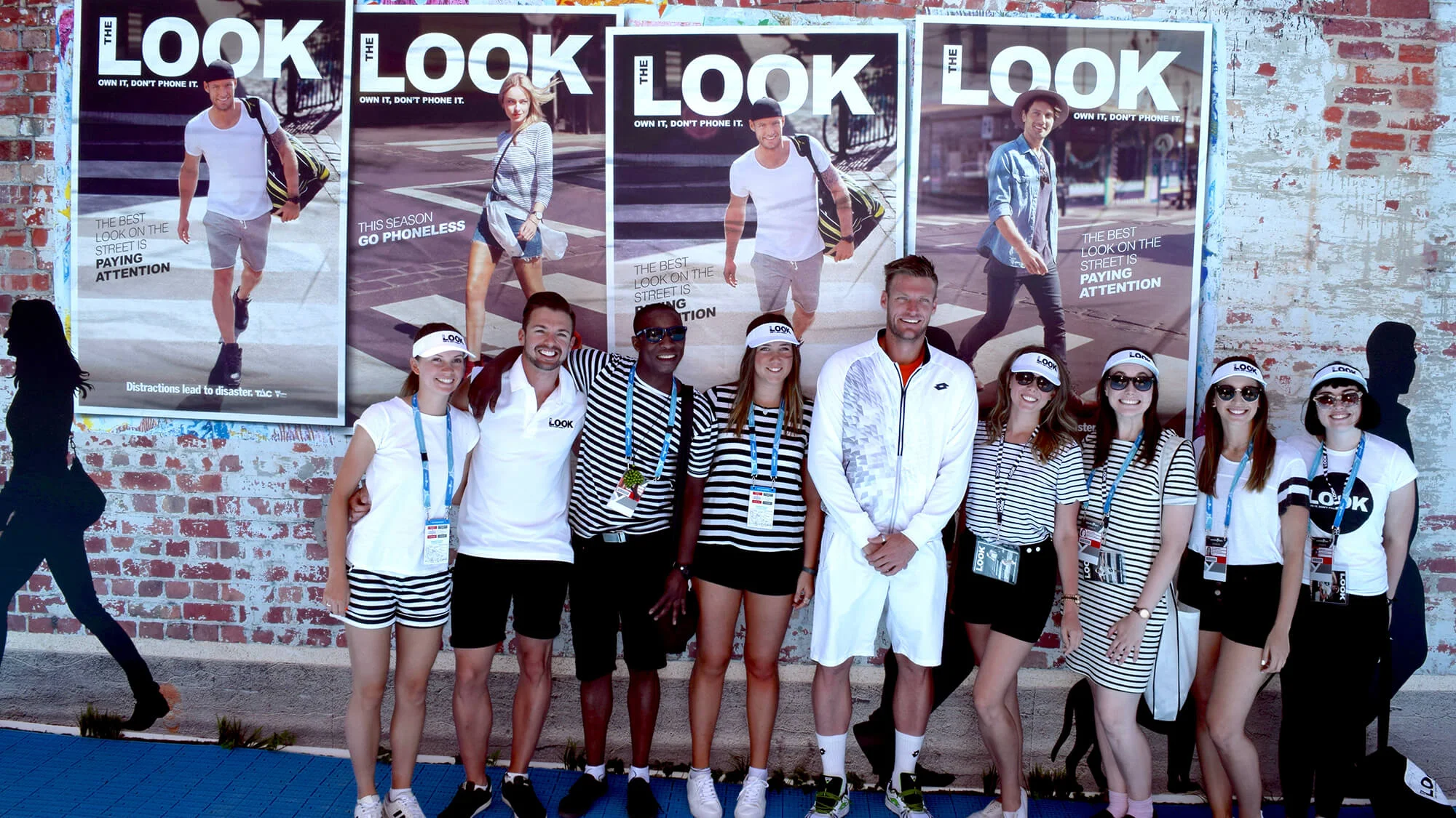 Sam Groth and 'The Look' team at the 2016 Australian Open