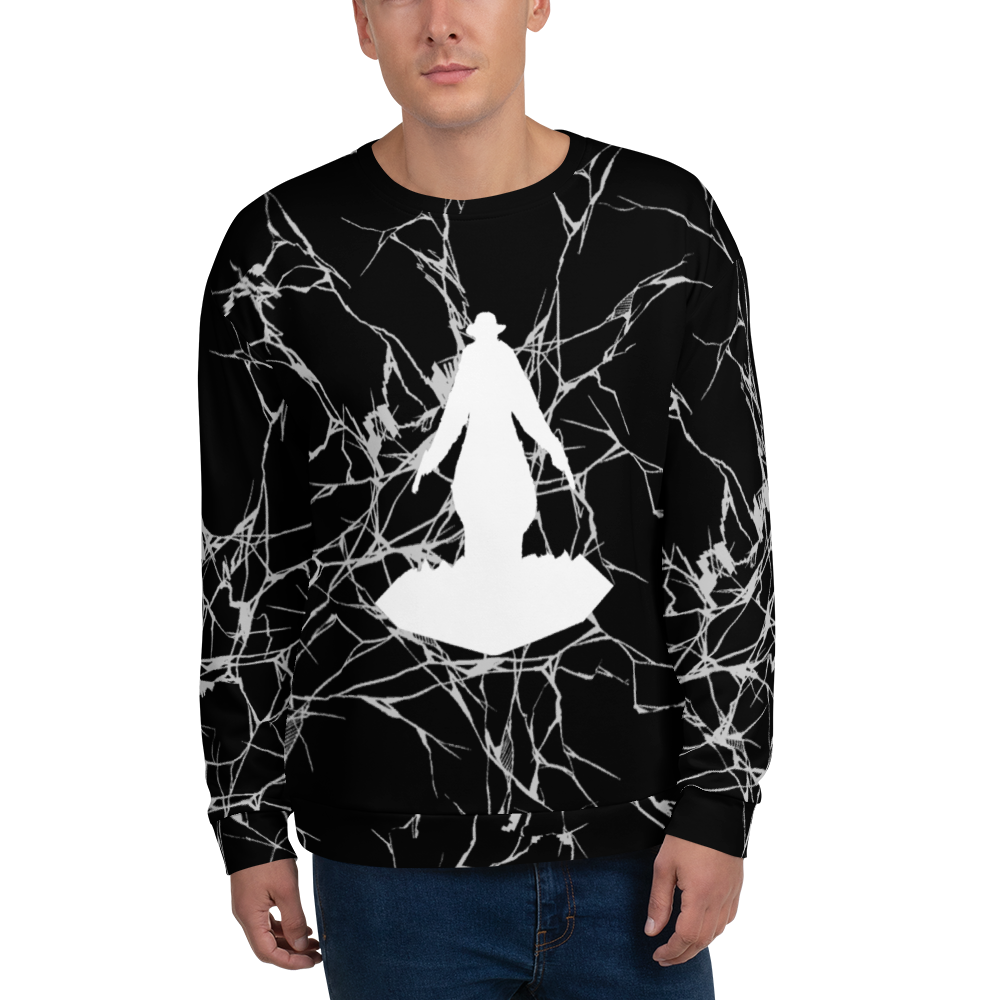 Cracked-Background_The-Haunted-City---Warslinger-Silhouette---White_The-Hau_mockup_Front_Mens_White.png